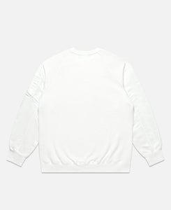 MA-1 Sleeve Crewneck Sweatshirt (White)