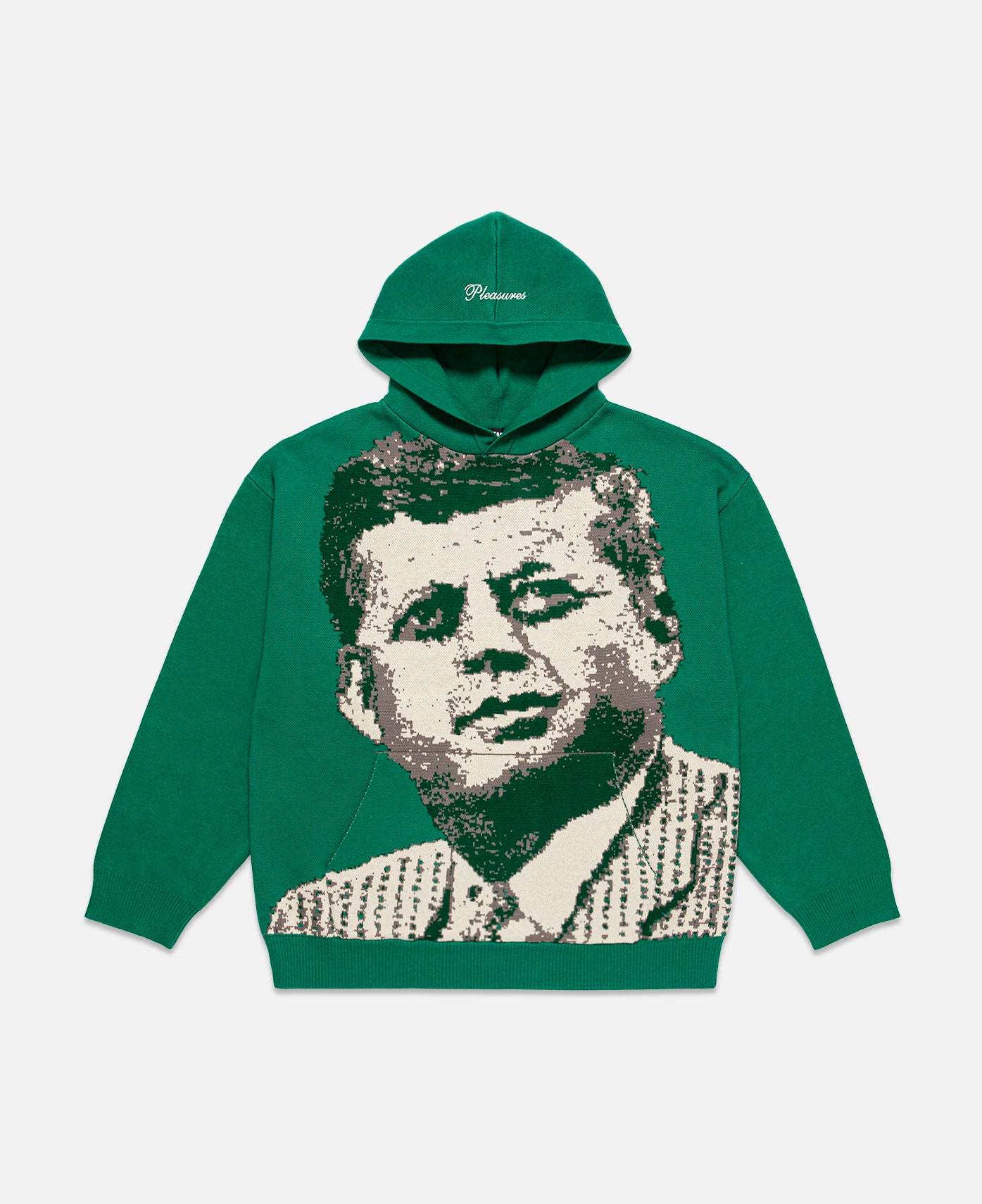 Delivered Jacquard Knit Hoodie (Green)